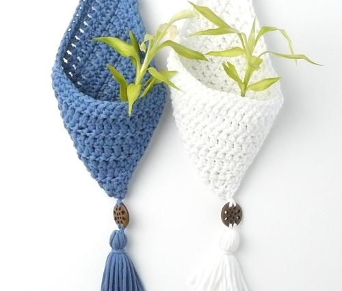 Free Crochet Hanging Plant Basket