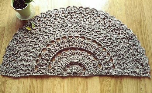 Alfombra Semicircular Rug Free Crochet Pattern
