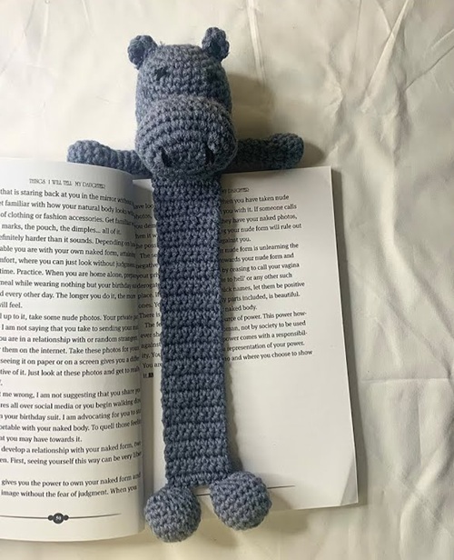 Crochet A Hippo Bookmark