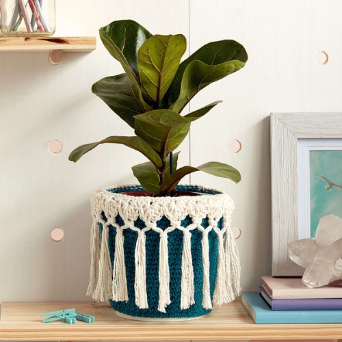 Easy and Cute Crochet Plant Pot Cover