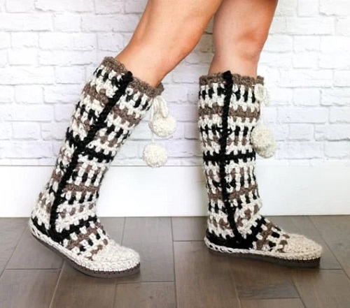 DIY Crochet Slippers Patterns 20