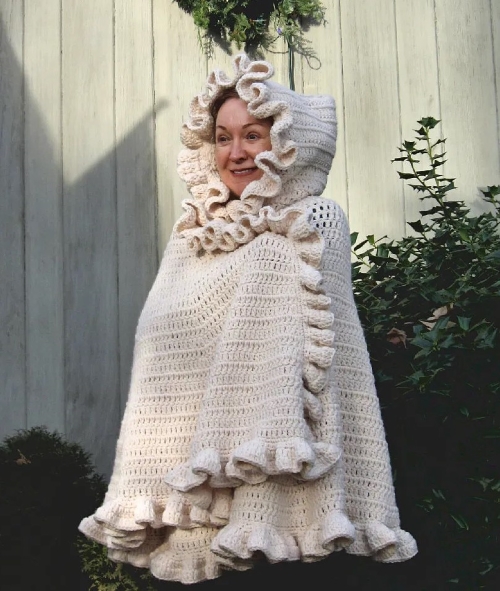 Crochet Hooded Cape Free Patterns 1