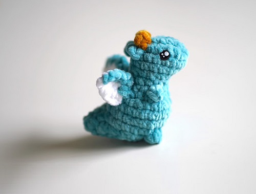 Crochet mini dinosaur