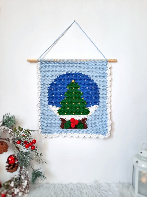 Crochet Christmas Tree Wall Hanging Free Patterns 2
