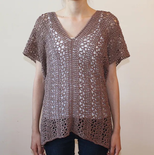 crochet summer tunic free pattern