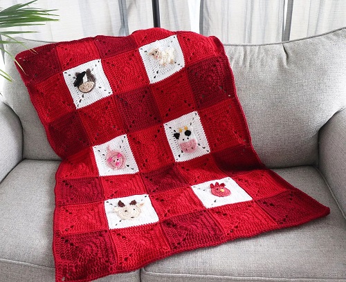 Granny Square Farm Blanket