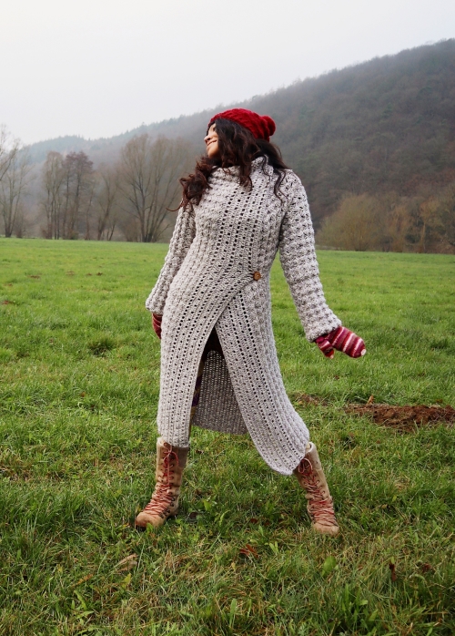 Cozy Crochet Long Coat Cardigan