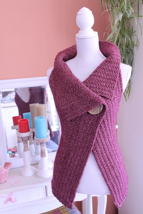 Buttoned Wrap Free Crochet Patterns 5