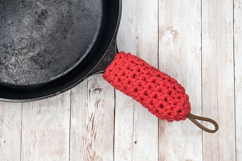 Easy and Cute Cast Iron Skillet Handle Cover Crochet Patterns 2