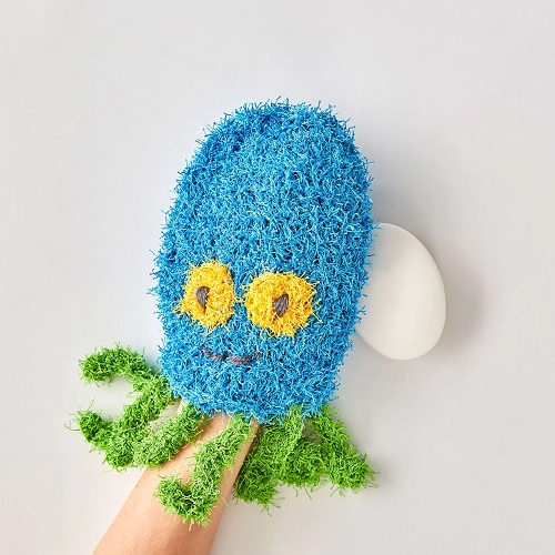 Octopus Crochet Scrubby Mitt Pattern