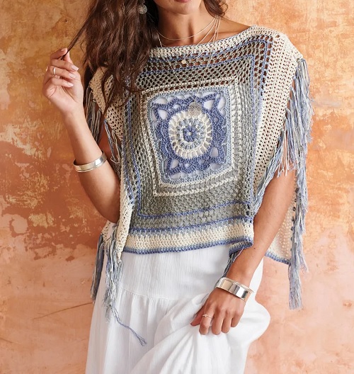 Free granny square crochet top pattern