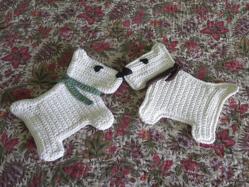 scottie pot holder crochet pattern free