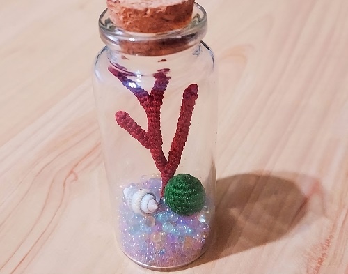 Mini Crochet Moss Ball Terrarium