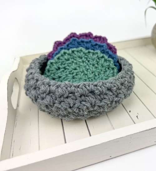 Crochet Coaster Organizer Pattern