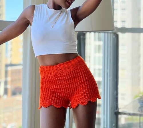 Crochet Easy Ribbed Shorts