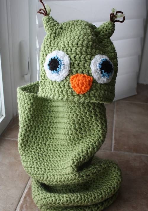 Crochet Baby Owl Cocoon