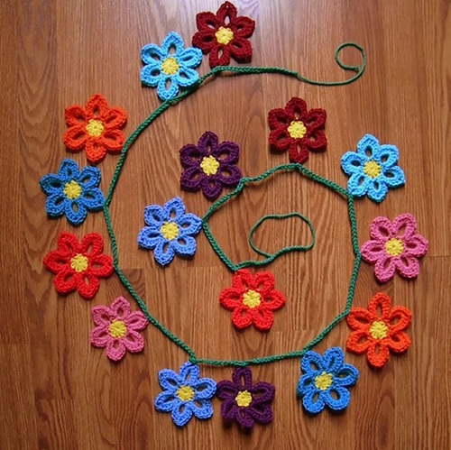 top Crochet Flower Garland Free Patterns