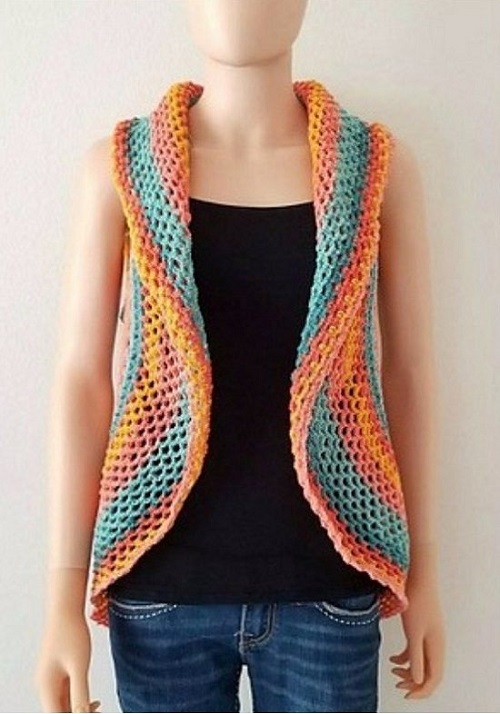 Free Crochet Circular Vest Patterns 3