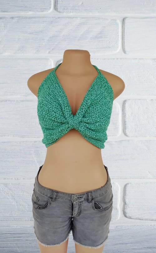 Crochet Bow Crop Top Free Pattern