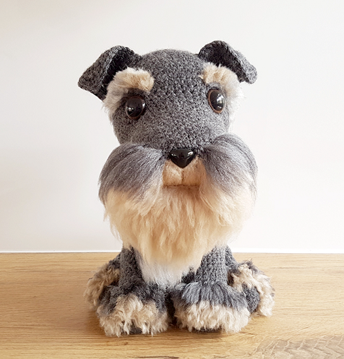 crochet dog with fur
