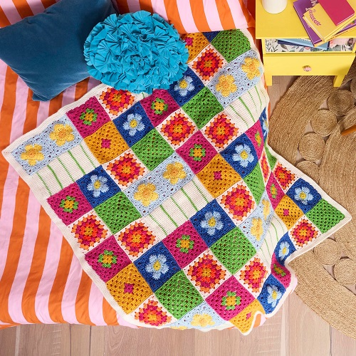 crochet Garden Patch Blanket Pattern