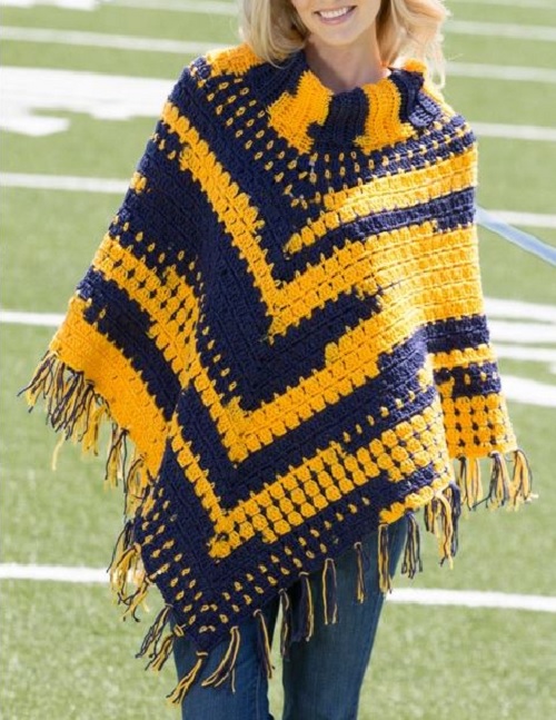 Crochet Fall Poncho Free Patterns 23