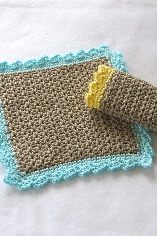 Cute and Easy Crochet Dish Cloth Pattern 2