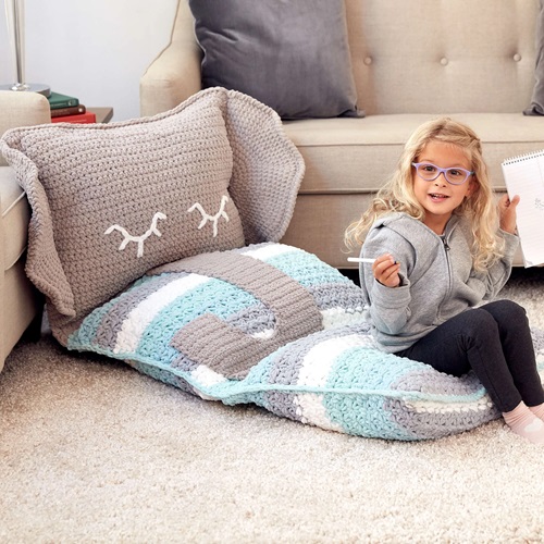 Crochet Fun Elephant Floor Pillow