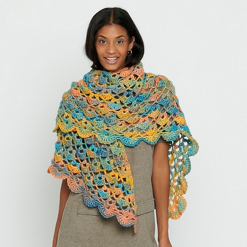Shells & Clusters Crochet Shawl Pattern