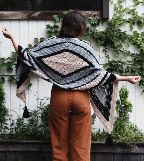 Sliced Diamonds Scarf Wrap