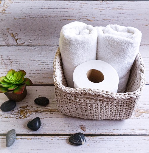 T-shirt yarn square basket