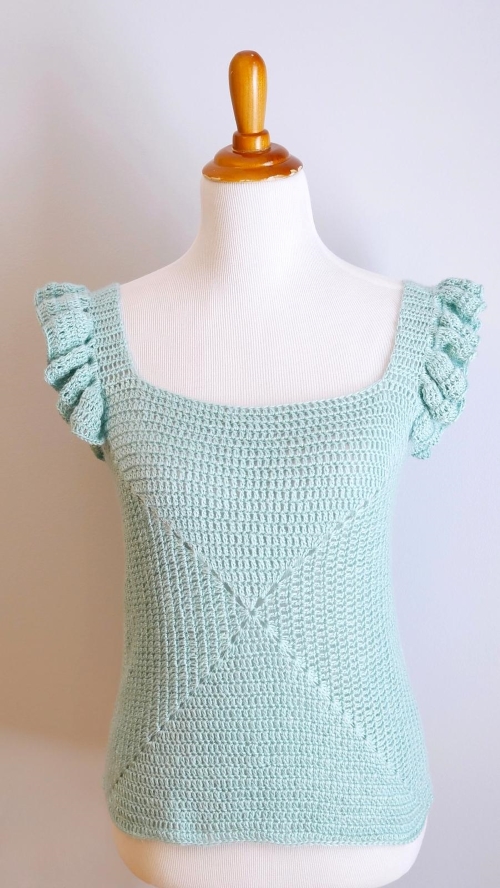 Crochet Granny Ruffle Tank