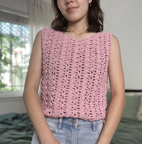 Easy and Cute Crochet Floral Top Patterns 2