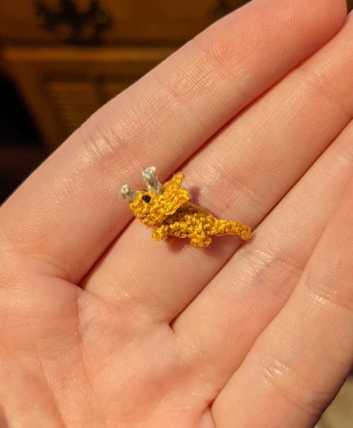 DIY Tiny Triceratops Free Pattern