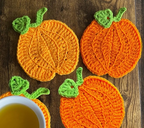 easy pumpkin coasters