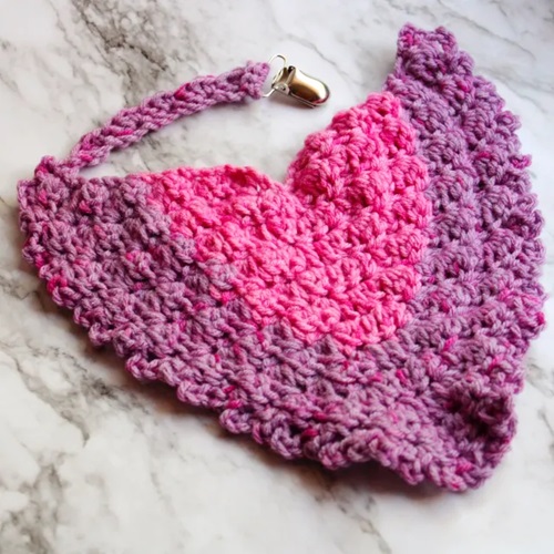Crochet Sweet Pea Dribble Bib
