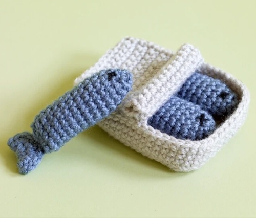 Amigurumi Sardines Catnip Toy