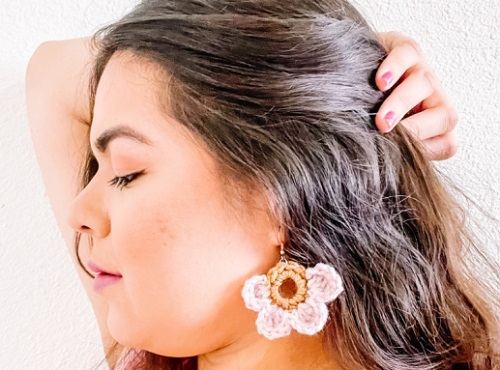 Crochet Floral Earrings