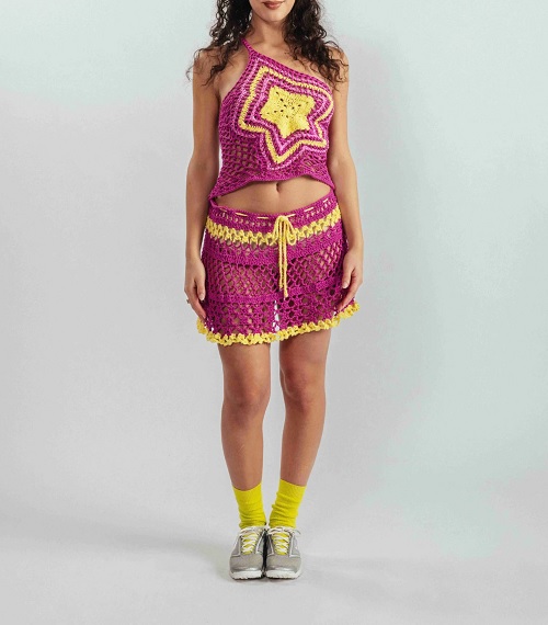 Crochet Star One-Strap Halter