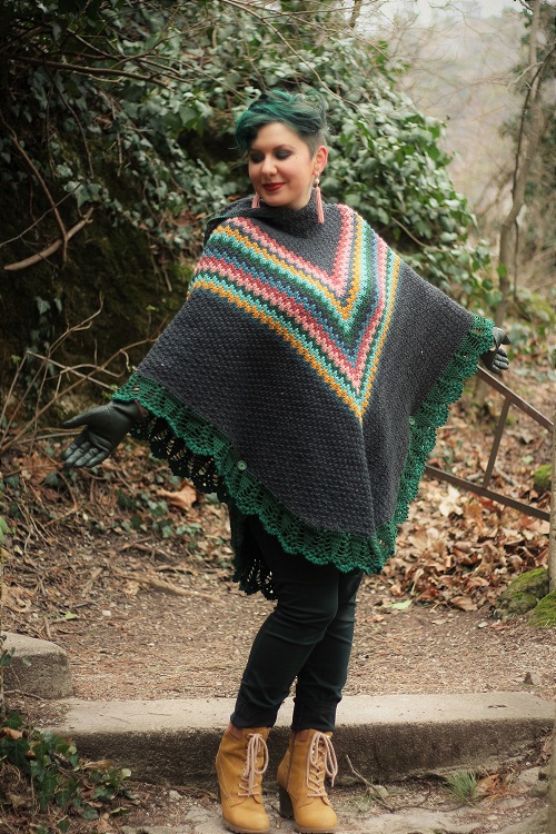Crochet Hooded Poncho Free Patterns 3