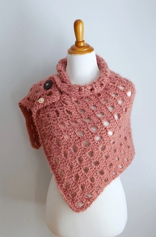 Buttoned Wrap Free Crochet Patterns 1