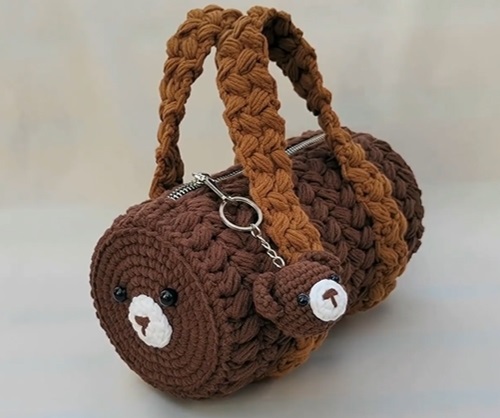 Cute Bear Mini Duffel Bag