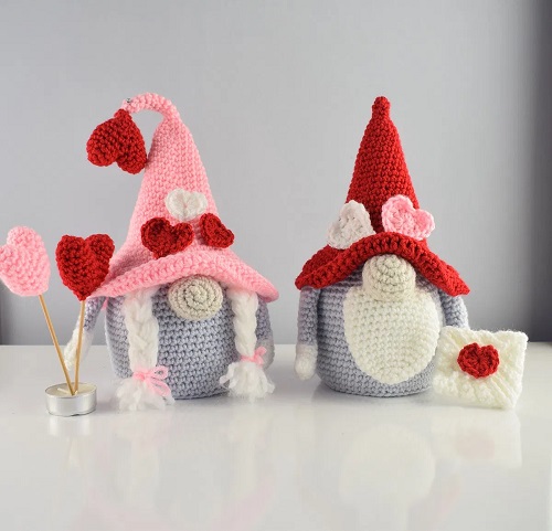 Valentine's Day Gnome Crochet Set