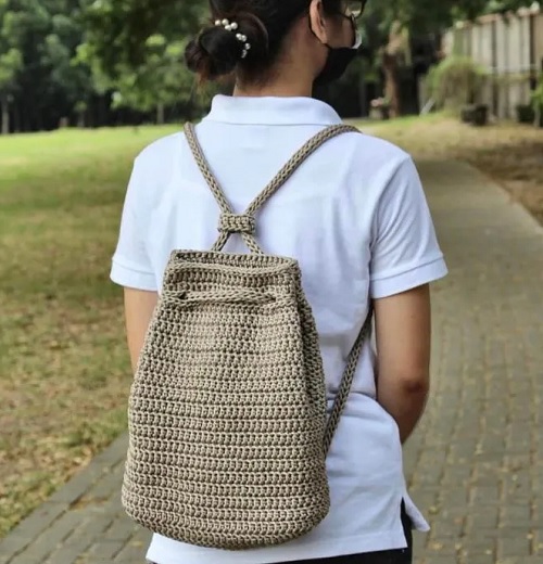 Crochet No-Sew Convertible Backpack