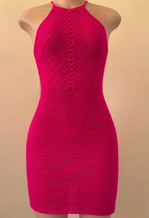 Crochet halter dress tutorial