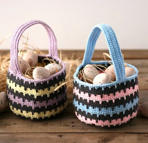 Scrap Yarn Basket Free Crochet Patterns 3