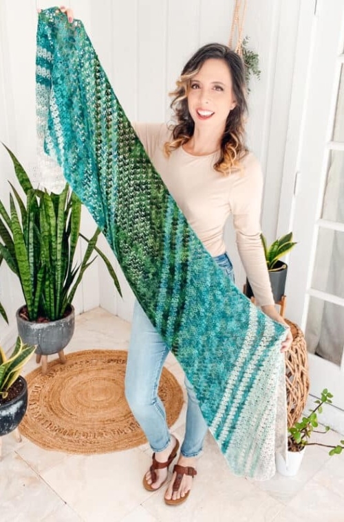 On The Bias Suzette Shawl