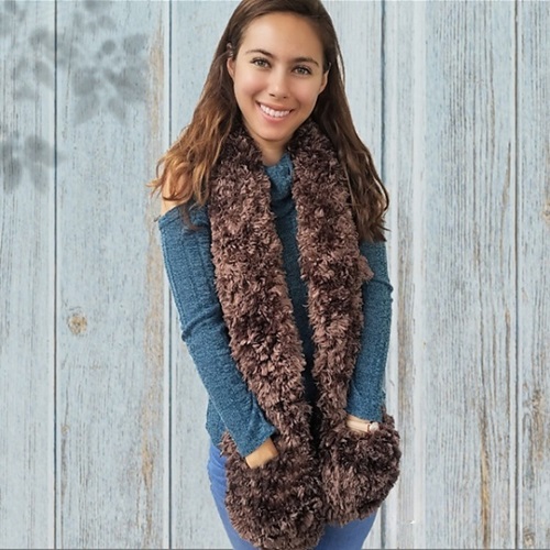 Bear Paw Pocket Scarf Free Crochet Pattern