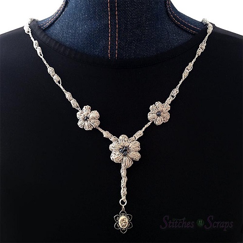 Crochet Dew Drop Necklace