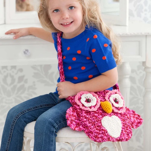 Adorable Owl Crochet Tote Bag